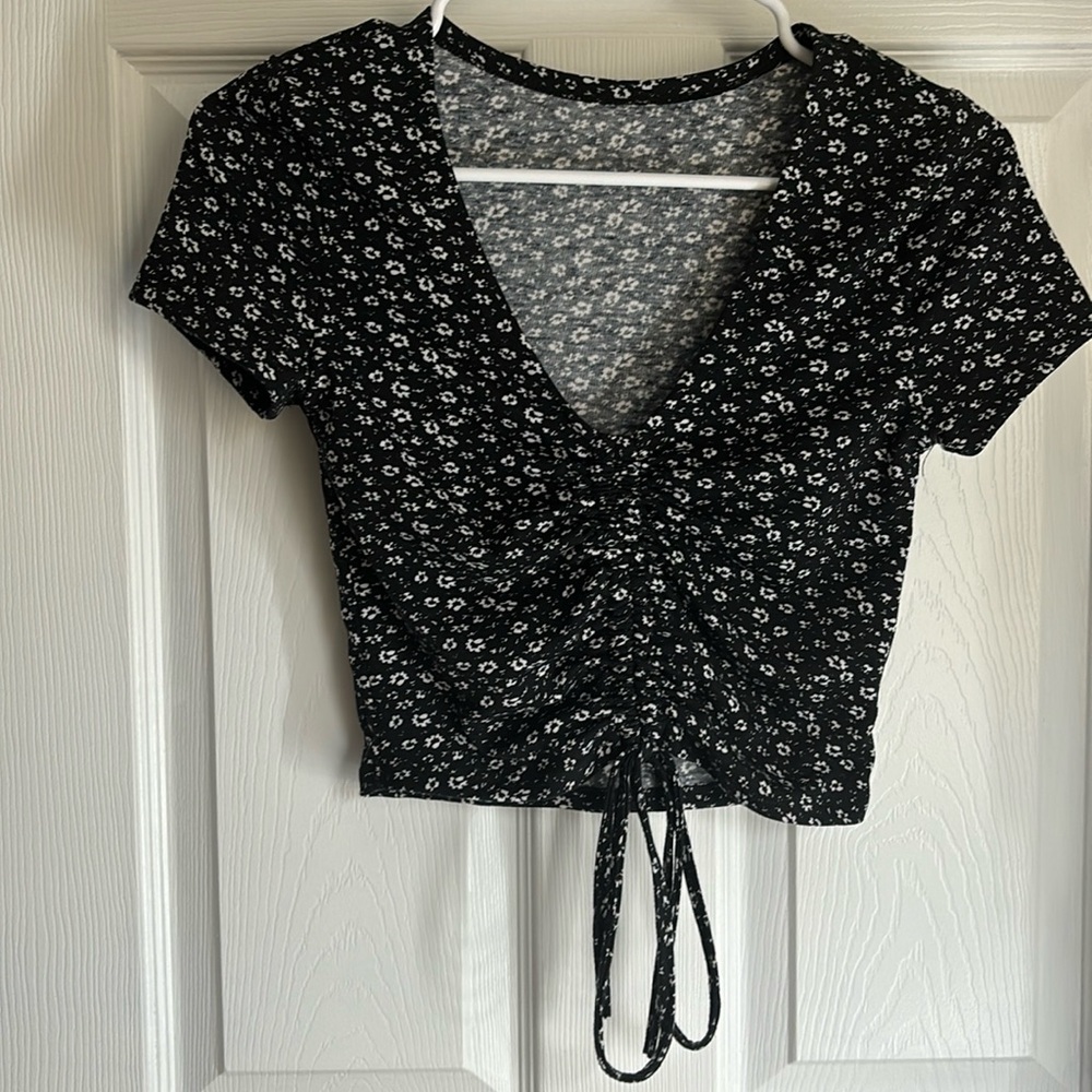 Black Floral Shirt
